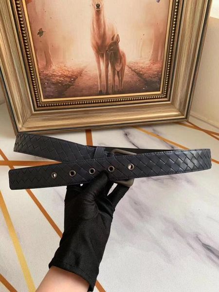 

2020 leather belt woven belt woven, Black;brown