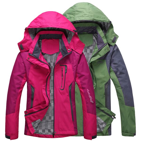 

2019 men women spring autumn outdoor hiking jackets waterproof windbreaker climbing camping trekking rain coat, Blue;black