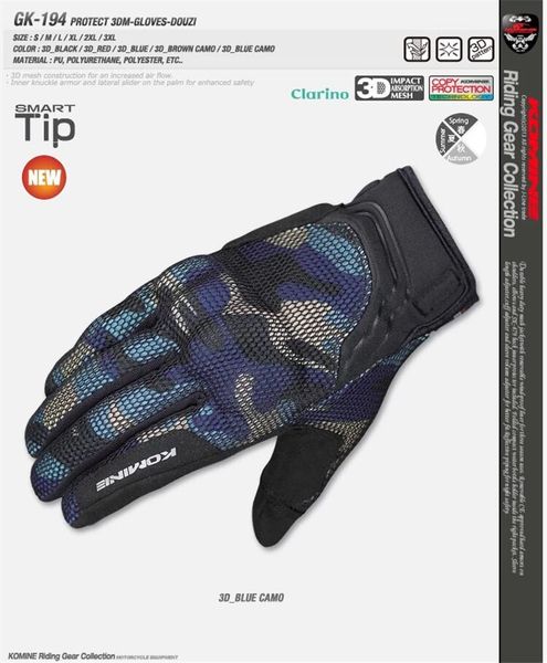 

gk-194 proteger 3d guantes de malla de genbo motocross en moto offroad scooter urbano guantes, Black