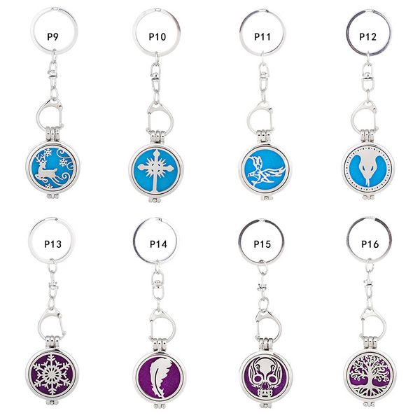 

fashion silver plated tree of life cross keychain key rings essential oil perfume diffuser keyring key chain, Slivery;golden