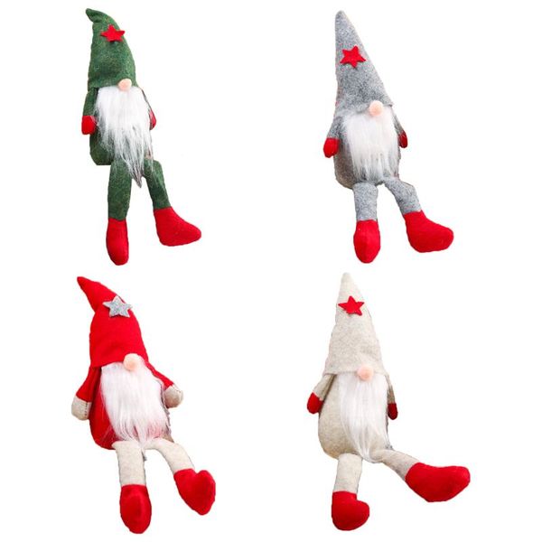 

merry christmas star swedish santa gnome plush doll ornaments handmade toy gift