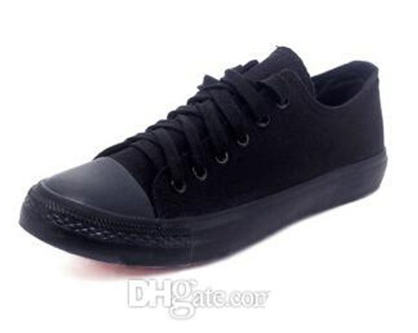 

2020 new high-low-women's men's canvas shoes 15colors laced up casual shoes sneaker shoes shoe, Black
