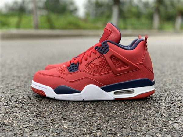 

new 4 iv se red white low men basketball shoes male 4s sneakers sports outdoor trainers with box size 7.5-13