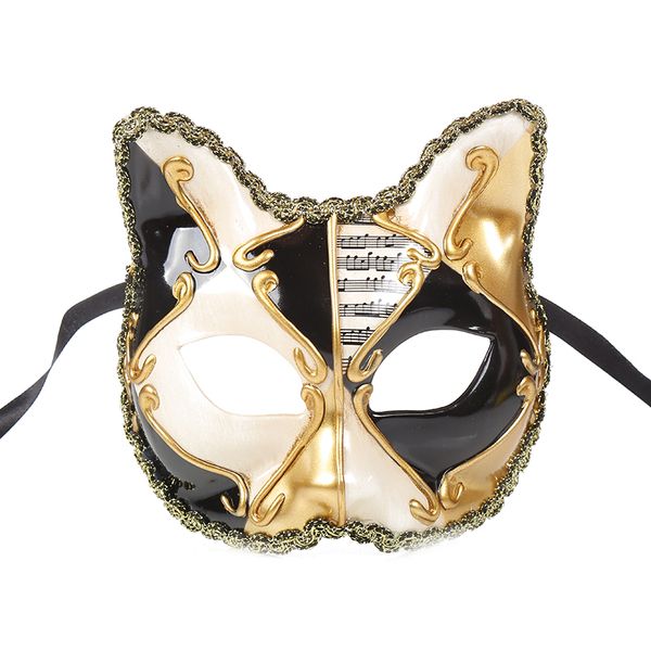 

halloween mask children's music half face venetian mask christmas masquerade party creative kitten party masquerade cosplay