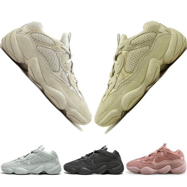 

Kanye West 500 Desert Rat Blush 500s Соль Super Moon Yellow Utility Черные мужские кроссовки для мужчин, женщин спортивные кроссовки дизайнер Eur 36-45