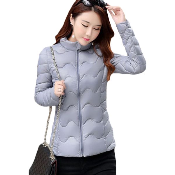 

2019 new short slim down cotton jacket ladies winter coat casual plus size warm cotton coat women parka cotton-padded jacket 3xl, Black
