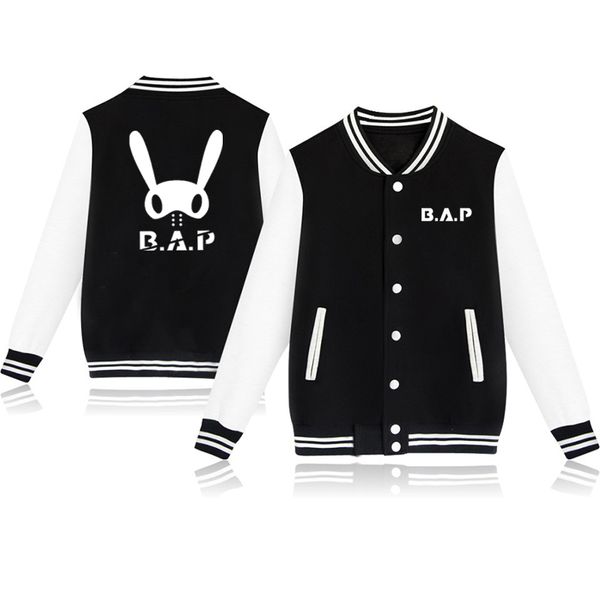 

kpop bap baseball jacket women men clothes hip hop harajuku sweatshirt winter long sleeve coats streetwear casual tracksuit, Black