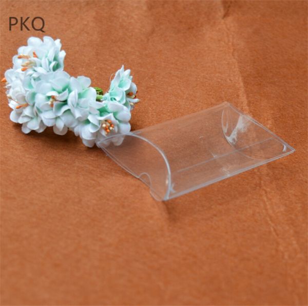 

10pcs 3 sizes clear pillow pvc box transparent candy boxes christmas party gift box small plastic packaging