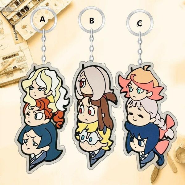 

little witch academia kagari atsuko acrylic anime keyring keychain strap 7cm, Silver