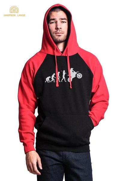 

dirtbike evolution motocross punk hoodies men 2020 autumn winter fleece sweatshirt men raglan hooded sportswear, Black