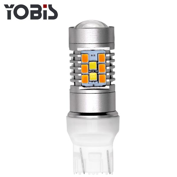 

горячая светодиодная лампа 7443 3157 1157 двойной цвет 2835 28smd лампу тормоза