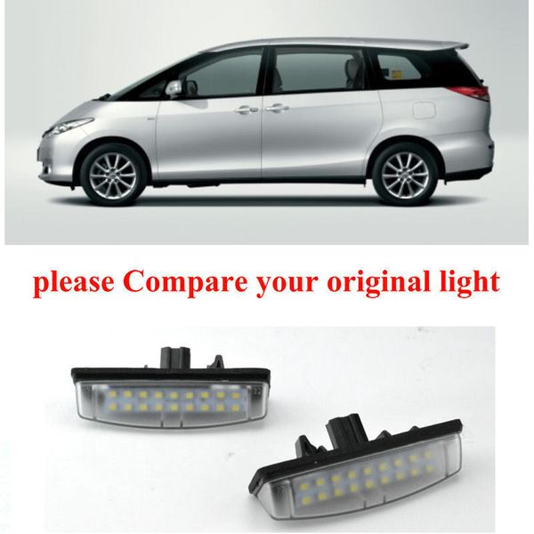 

2 bulbs xenon white led license number plate lights for prius previa acr50 gsr50 2006 error canbus