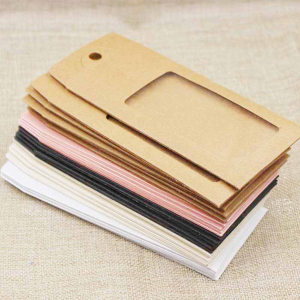 

feiluan custom gift/candy/packing hanger box with clearpvc window 13.4*6.7cm 10pcs display packing box