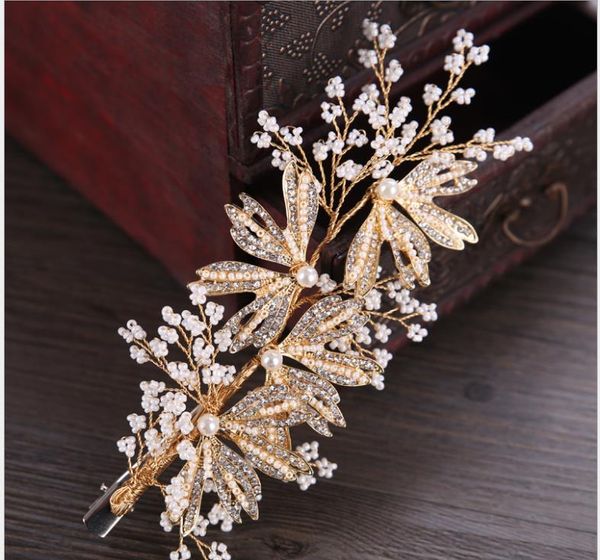 

hair clips, alloy rhinestone hair accessories, hair accessories, side clips, bridal jewelry, headdress, Silver