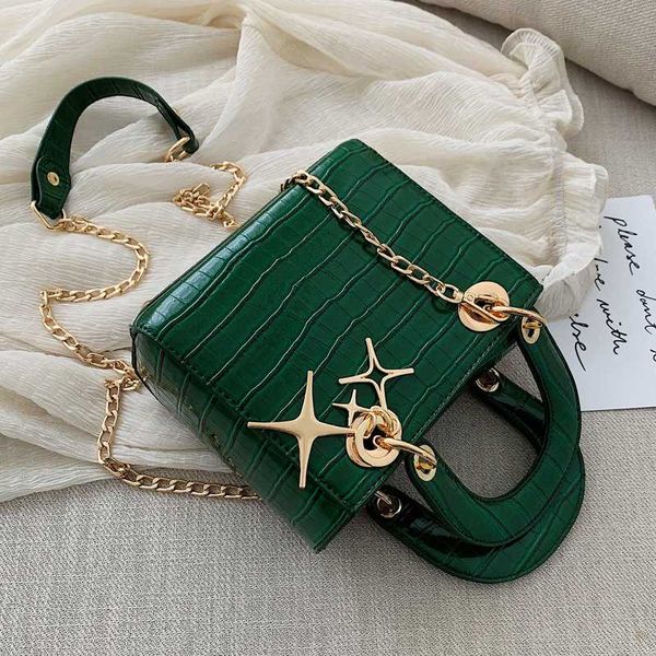 

элегантный женский камень pattern tote bag 2020 мода новое качество искусственная кожа женская дизайнерская сумочка цепи плеча сумки посыльн