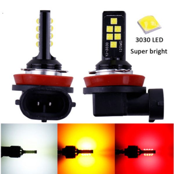 

4шт автомобиля 12v led противотуманные фары h4 h1 h3 h7 3030 12smd motor led фара