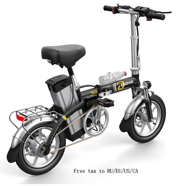 

mini bike folding electric bike 48v25/30a lg lithium battery 14 inch 350 w powerful motor electric bicycle scooter city e bike, Silver;blue