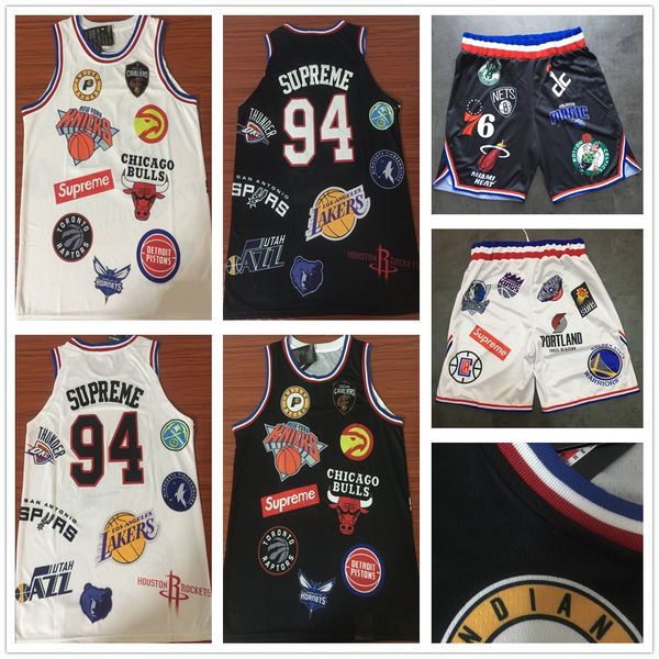 

Stitched up 18 team jer ey port wear up 94 black white hort t hirt men hort whole ale fa t hipping