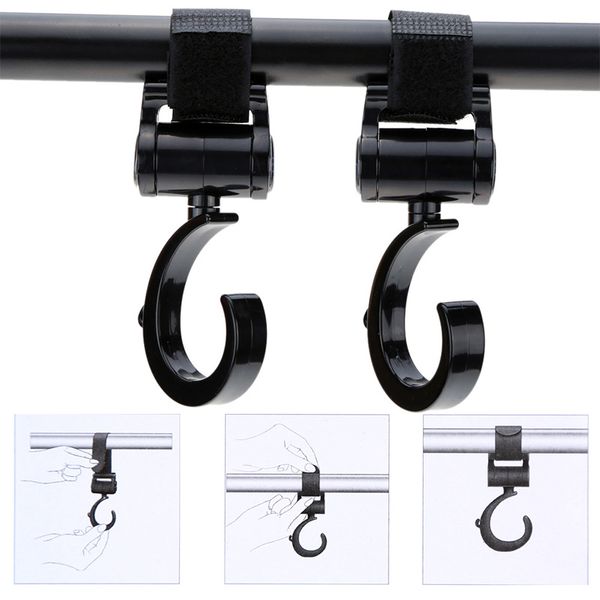 

2pcs/lot baby stroller accessories 360 cart stroller hook multifunctional baby hooks useful props hanger hooks