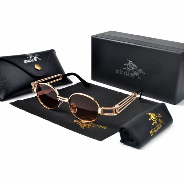 

mincl/ 2020 new sunglasses women retro oval sunglasses lady brand vintage black girls eyeglasses uv400 fml, White;black