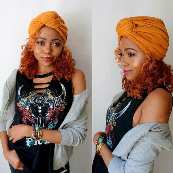 

hats/caps cotton knot headbands beanie for women lady elastic turban hat stretchy wide winter bandanas cap skullies