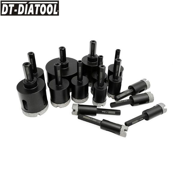 

dt-diatool dry vacuum brazed hexagon shank diamond drill core bit granite marble hole saw drill bit ceramic tile drilling