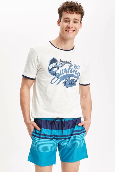 

defacto man swimwear woven swimming short i0202az19hstr440, White;black