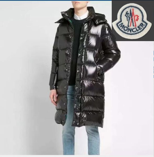 

a4 2020 man's down coat casual down jacket shiny matte down coats mens outdoor warm feather dress winter warm coat outwear, Black