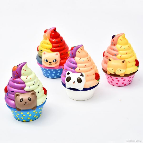 

gs kitty bread squishy toy slow rising jumbo stress relieve dolls multicolor children squeeze toys kids decompression toys