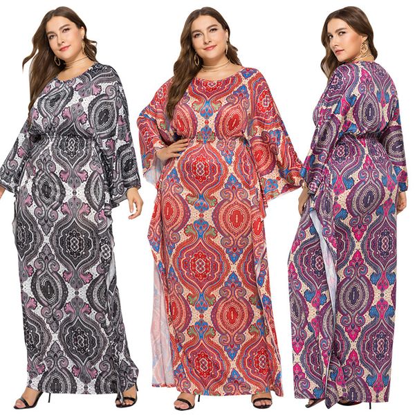 

womens designer solid color banquet dress v-neck long sleeve hip split dress e6rd, Black;gray