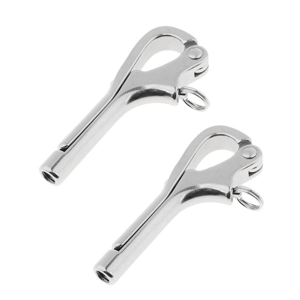 

2x 316 stainless steel pelican hook fit for marine boat guard rail