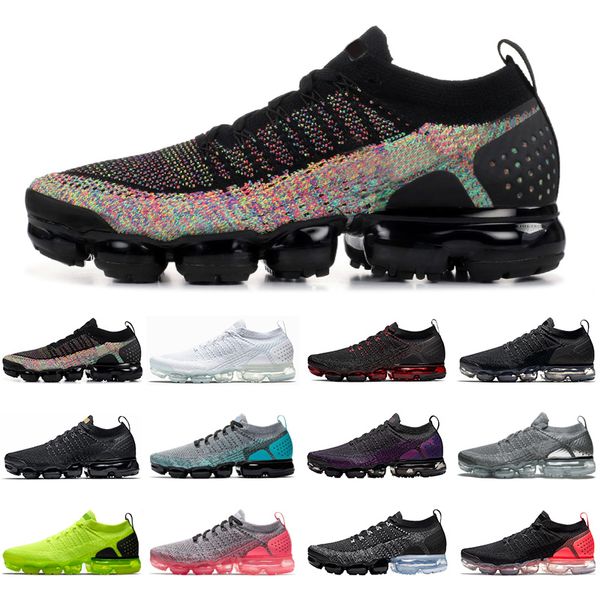 

fashion fly 2.0 men women running shoes triple black white punch dusty cactus volt knit mens womens trainers sports sneakers runners