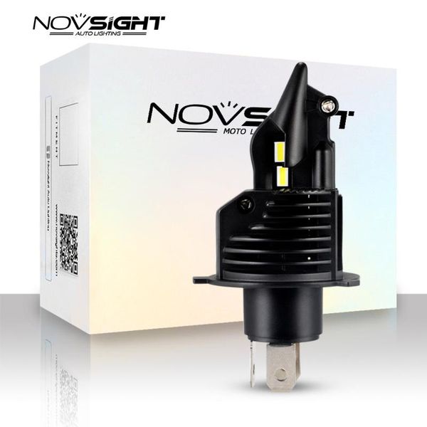 

novsight 1 pcs motorcycle headlight h4 led 6500lm h4 led hi lo beam motor bike headlamp 12v motorbike lamps