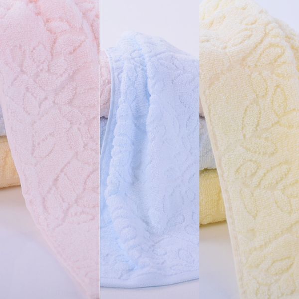 

children's small jacquard pure cotton non-twisting leaf jacquard children's household wash towel baby towel