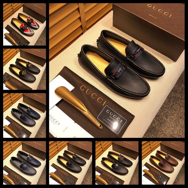 

19ff men suede leather shoes outdoor breathable summer autumn fashion luxury slip on dress loafers men driving casual shoes men, Black