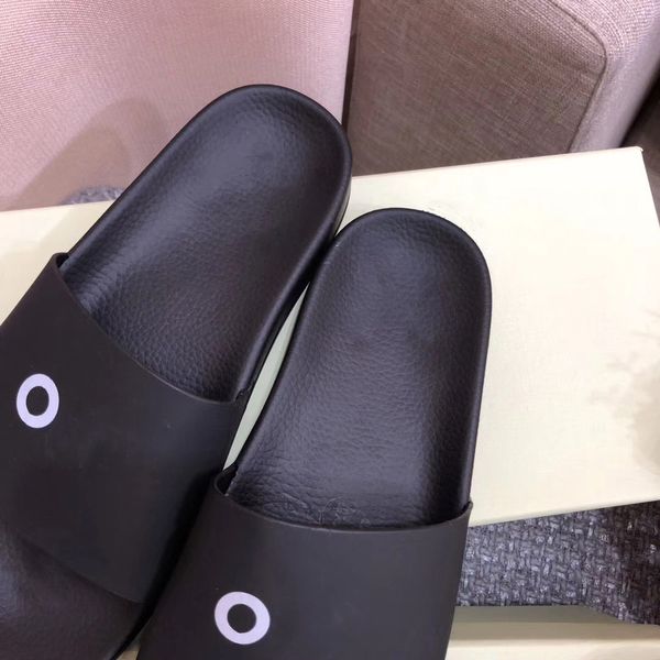 

summer leisure indoor beach slippers lovers white printing shoes, Black