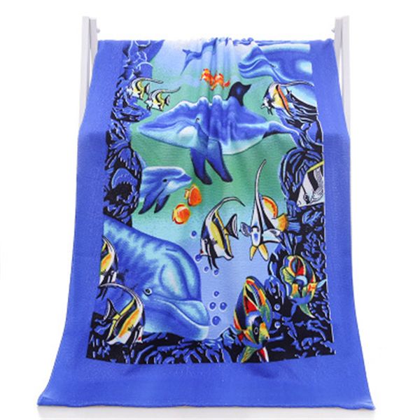

microfiber reactive printing cartoon beach towel bath towel 70*140 foreign trade export quick-drying rectangular beach