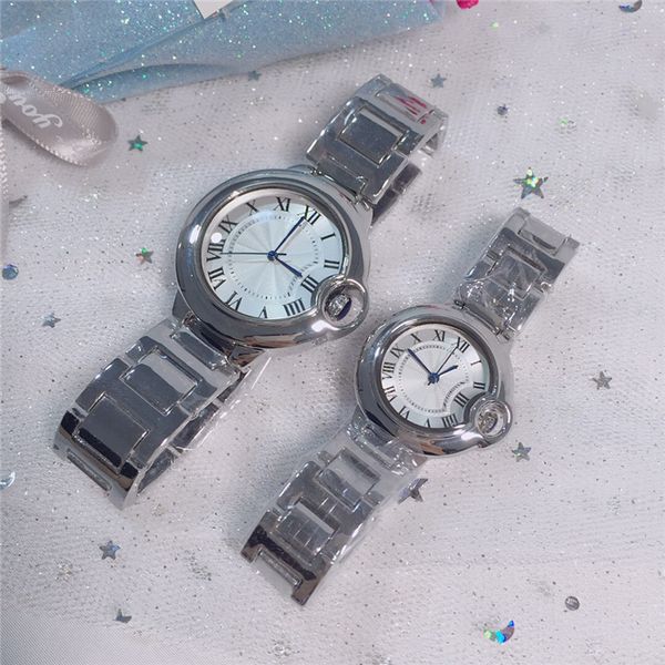 

2019 classic fashion ladies watches women man watch stainless steel bracelet wristwatches brand female clock lovers watch watch, Slivery;brown