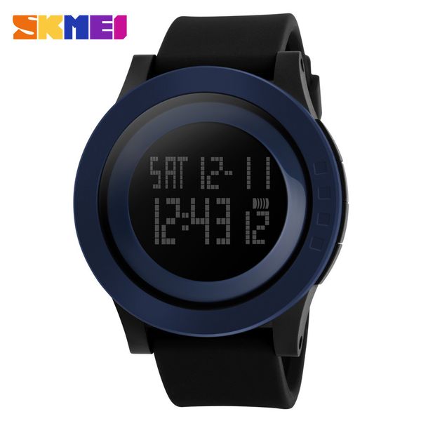 

2019 new skmei men sports watches waterproof led digital watch men clock hour mens watch relogio masculino, Slivery;brown