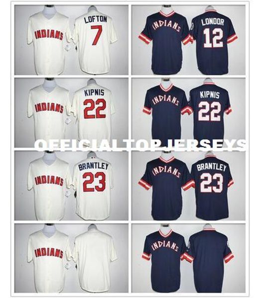 

mens 7 kenny lofton 12 francisco lindor 22 jason kipnis 25 jim thome 99 ricky vaughn retro jerseys color white blue, Black;blue