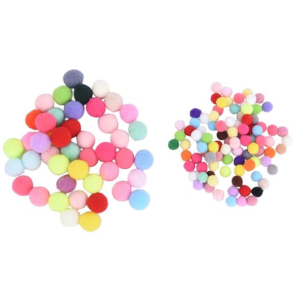 

100pcs/lot 10/20mm diy soft pompoms balls kids toys wedding decoration round felt balls pom poms craft sewing accessories