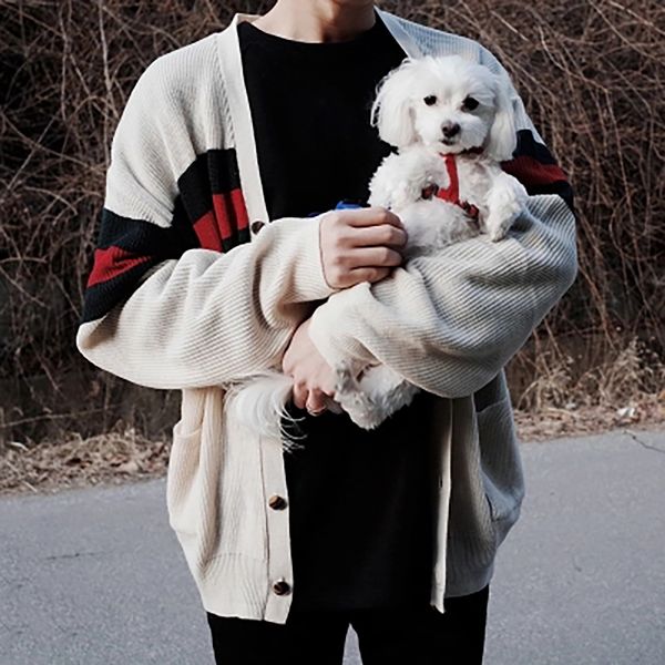 

casual autumn spring cardigan sweater men korean elegant sport winter pullover thick knitwear plus size sweater coat clothes, White;black