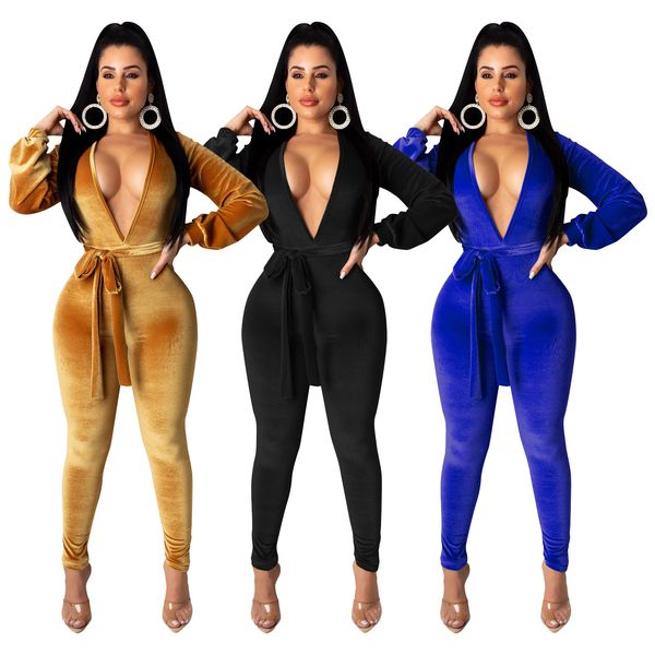 

Women 039 v neck long leeve high wai t lim fit party clubwear bandage romper bodycon jump uit, Black;white