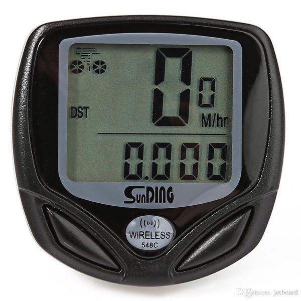 

sunding sd - 548c water resistant wireless lcd bicycle computer odometer speedometer easy to install firmly with mounting accessories