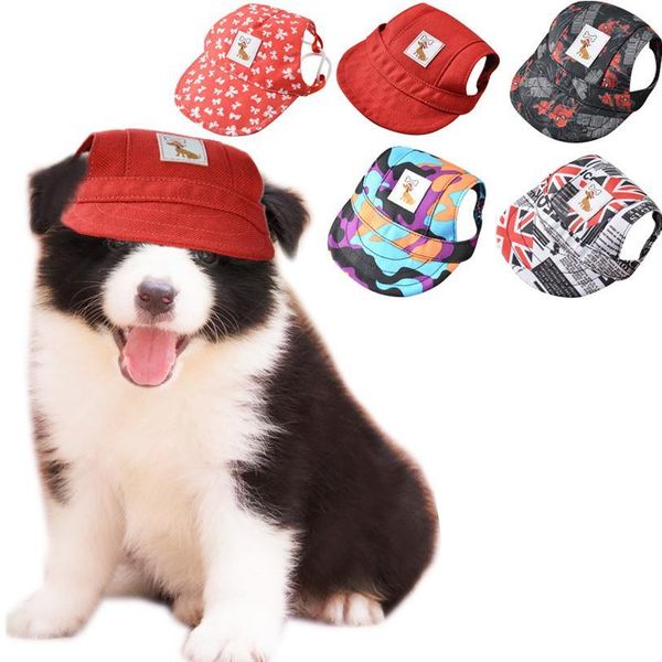 

лето холст домашние животные шапка шляпа собака кошка оголовье милый принт открытый головной убор костюмы волос группа козырек шляпа кошка с