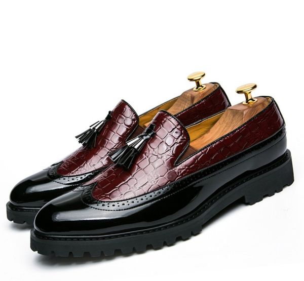 

fashion men office shoes pu patent leather men dress shoes mixed white black male soft leather wedding oxford shoes