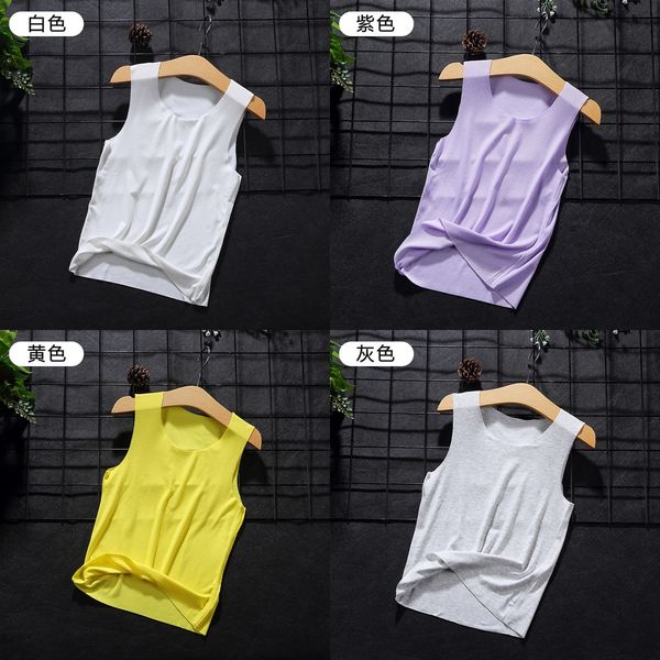 

rsqr5 thin children's lanjing modal traceless girls camisole casual boy baby i-shaped thin children's lanjing modal traceless girl, Blue