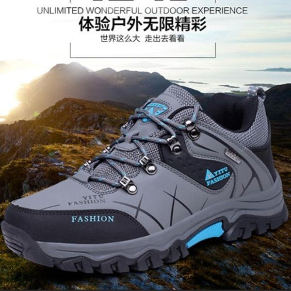

large size autumn & winter outdoor climbing boots anti-slip wear-resistant off-road hiking shoes outdoor sneakers men's shoes