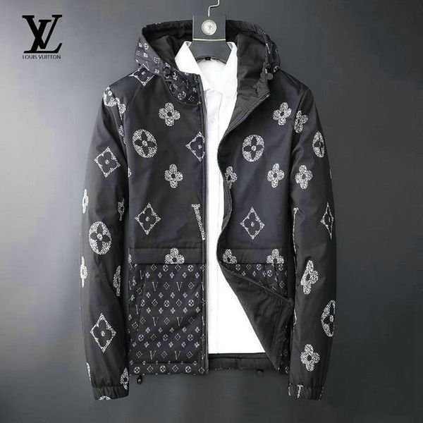 

vl designer men winter down jacket new trendy cotton jacket casual fashion classic cotton jacket privat custom high winter jackets, Black