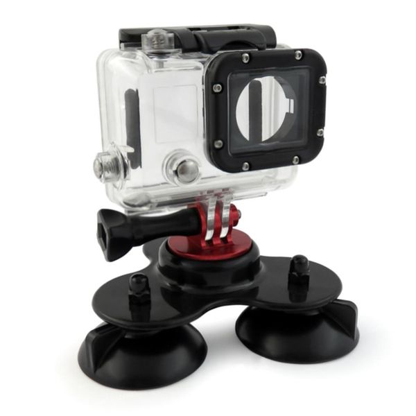 

тройная присоска крепление низкий угол для gopro hero 2/3/3+/4s / 4 сессии черный